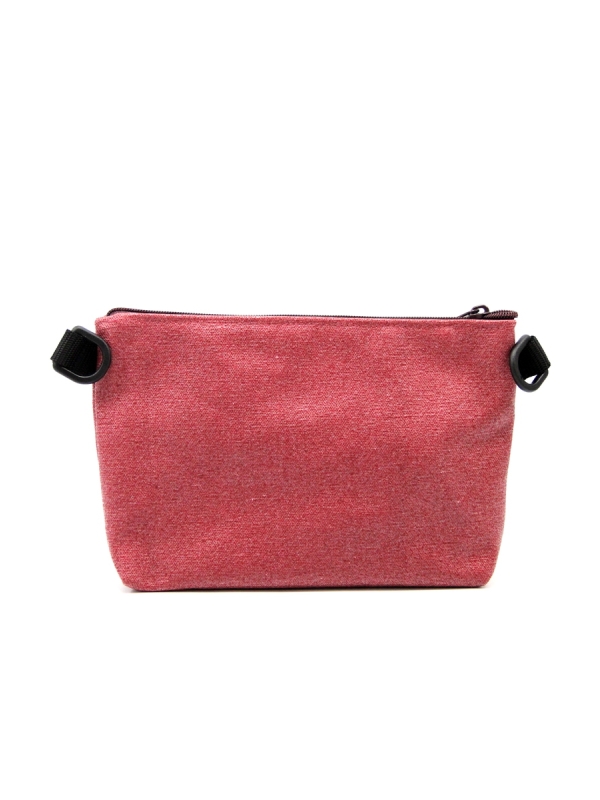 grande pochette unie avec la toile de canevas enduite U1 à associer à une petite pochette fantaisie de votre choix.