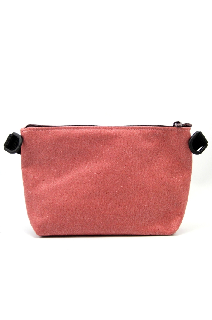 grande pochette unie avec la toile de canevas enduite U2 à associer à une petite pochette fantaisie de votre choix.