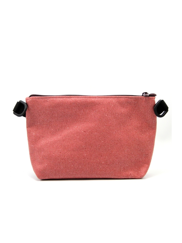 grande pochette unie avec la toile de canevas enduite U2 à associer à une petite pochette fantaisie de votre choix.